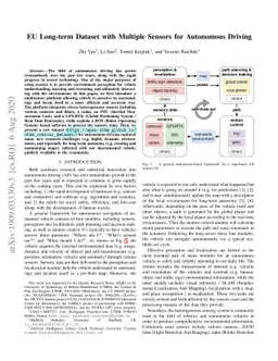 EU Long-term Dataset with Multiple Sensors for Autonomous Driving