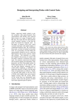Designing and Interpreting Probes with Control Tasks