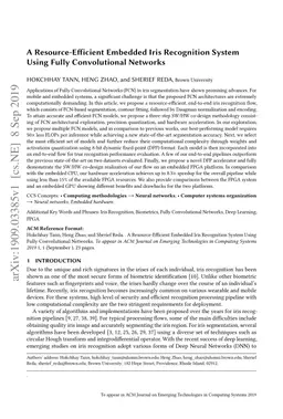 A Resource-Efficient Embedded Iris Recognition System Using Fully
  Convolutional Networks