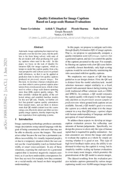 Quality Estimation for Image Captions Based on Large-scale Human
  Evaluations