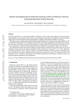 Feature-Set-Engineering for Detecting Freezing of Gait in Parkinson's
  Disease using Deep Recurrent Neural Networks