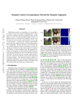 Dynamic Context Correspondence Network for Semantic Alignment