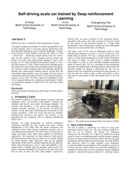 Self-driving scale car trained by Deep reinforcement learning
