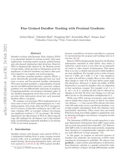 Fine Grained Dataflow Tracking with Proximal Gradients