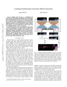 Learning Geometrically Consistent Mesh Corrections