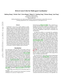 Bi-level Actor-Critic for Multi-agent Coordination