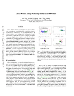 Cross Domain Image Matching in Presence of Outliers