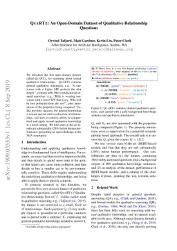 QuaRTz: An Open-Domain Dataset of Qualitative Relationship Questions