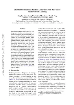 Clickbait? Sensational Headline Generation with Auto-tuned Reinforcement
  Learning