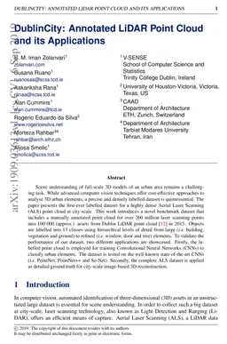 DublinCity: Annotated LiDAR Point Cloud and its Applications