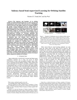 Saliency based Semi-supervised Learning for Orbiting Satellite Tracking
