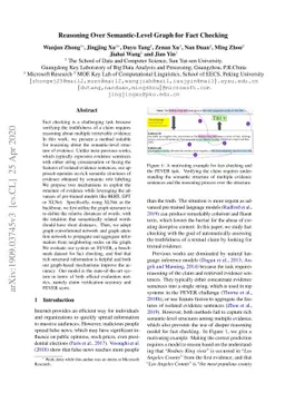 Reasoning Over Semantic-Level Graph for Fact Checking