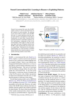 Neural Conversational QA: Learning to Reason v.s. Exploiting Patterns