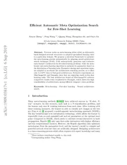 Efficient Automatic Meta Optimization Search for Few-Shot Learning