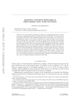 Learning Concepts Definable in First-Order Logic with Counting