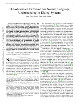 Out-of-domain Detection for Natural Language Understanding in Dialog
  Systems