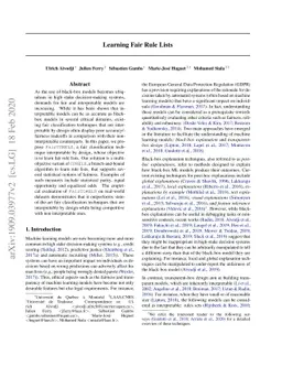 Learning Fair Rule Lists