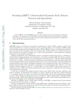 Revisiting EZBFT: A Decentralized Byzantine Fault Tolerant Protocol with
  Speculation