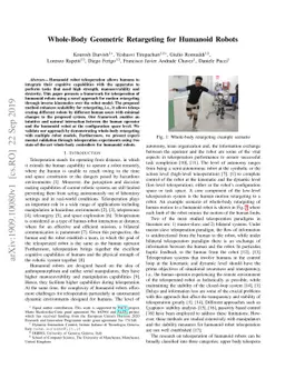 Whole-Body Geometric Retargeting for Humanoid Robots