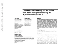 Towards Explainability for a Civilian UAV Fleet Management using an
  Agent-based Approach