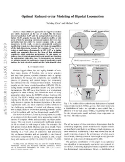 Optimal Reduced-order Modeling of Bipedal Locomotion