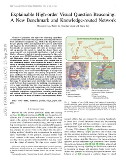 Explainable High-order Visual Question Reasoning: A New Benchmark and
  Knowledge-routed Network