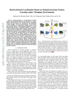 Retrieval-based Localization Based on Domain-invariant Feature Learning
  under Changing Environments
