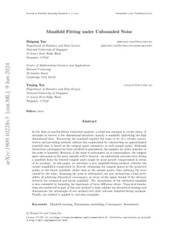 Manifold Fitting under Unbounded Noise