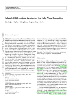 Scheduled Differentiable Architecture Search for Visual Recognition