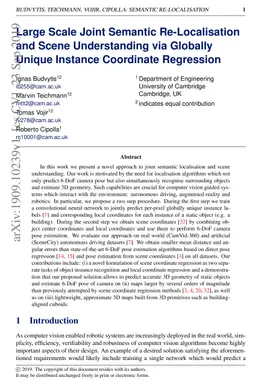 Large Scale Joint Semantic Re-Localisation and Scene Understanding via
  Globally Unique Instance Coordinate Regression
