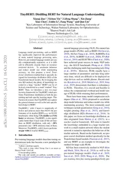 TinyBERT: Distilling BERT for Natural Language Understanding