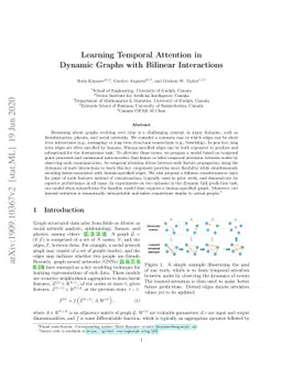 Learning Temporal Attention in Dynamic Graphs with Bilinear Interactions