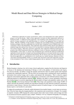 Model-Based and Data-Driven Strategies in Medical Image Computing