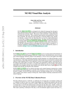 NLVR2 Visual Bias Analysis