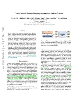 Cross-Lingual Natural Language Generation via Pre-Training