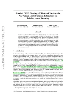 Loaded DiCE: Trading off Bias and Variance in Any-Order Score Function
  Estimators for Reinforcement Learning