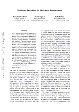 Multi-stage Pretraining for Abstractive Summarization