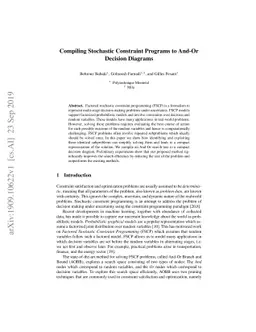 Compiling Stochastic Constraint Programs to And-Or Decision Diagrams