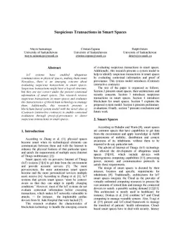 Suspicious Transactions in Smart Spaces