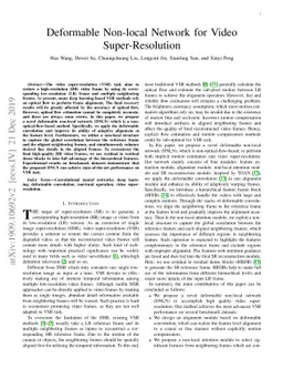 Deformable Non-local Network for Video Super-Resolution