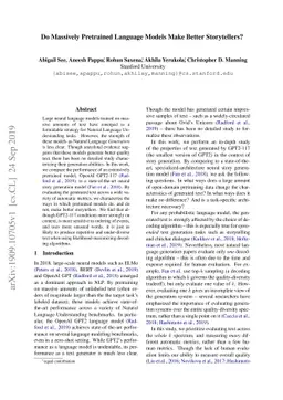 Do Massively Pretrained Language Models Make Better Storytellers?