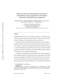 Multi-scale fully convolutional neural networks for histopathology image
  segmentation: from nuclear aberrations to the global tissue architecture