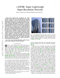 s-LWSR: Super Lightweight Super-Resolution Network