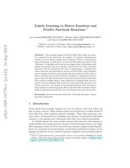 Jointly Learning to Detect Emotions and Predict Facebook Reactions
