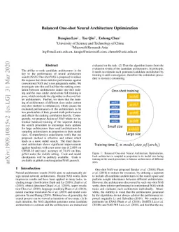 Balanced One-shot Neural Architecture Optimization