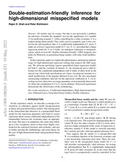 Double-estimation-friendly inference for high-dimensional misspecified
  models