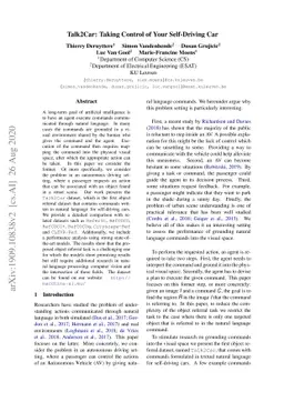 Talk2Car: Taking Control of Your Self-Driving Car