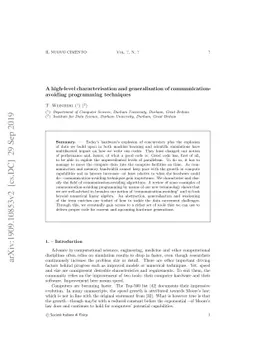 A high-level characterisation and generalisation of
  communication-avoiding programming techniques