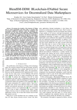 BlendSM-DDM: BLockchain-ENabled Secure Microservices for Decentralized
  Data Marketplaces