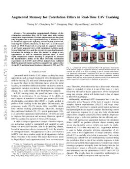 Augmented Memory for Correlation Filters in Real-Time UAV Tracking